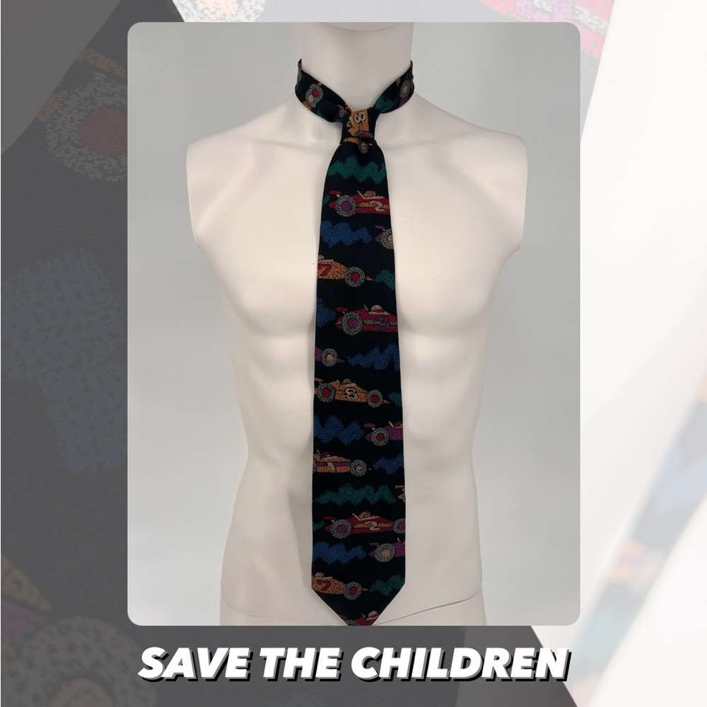 EUC Vintage Save The Children Soap Box Derby Tie